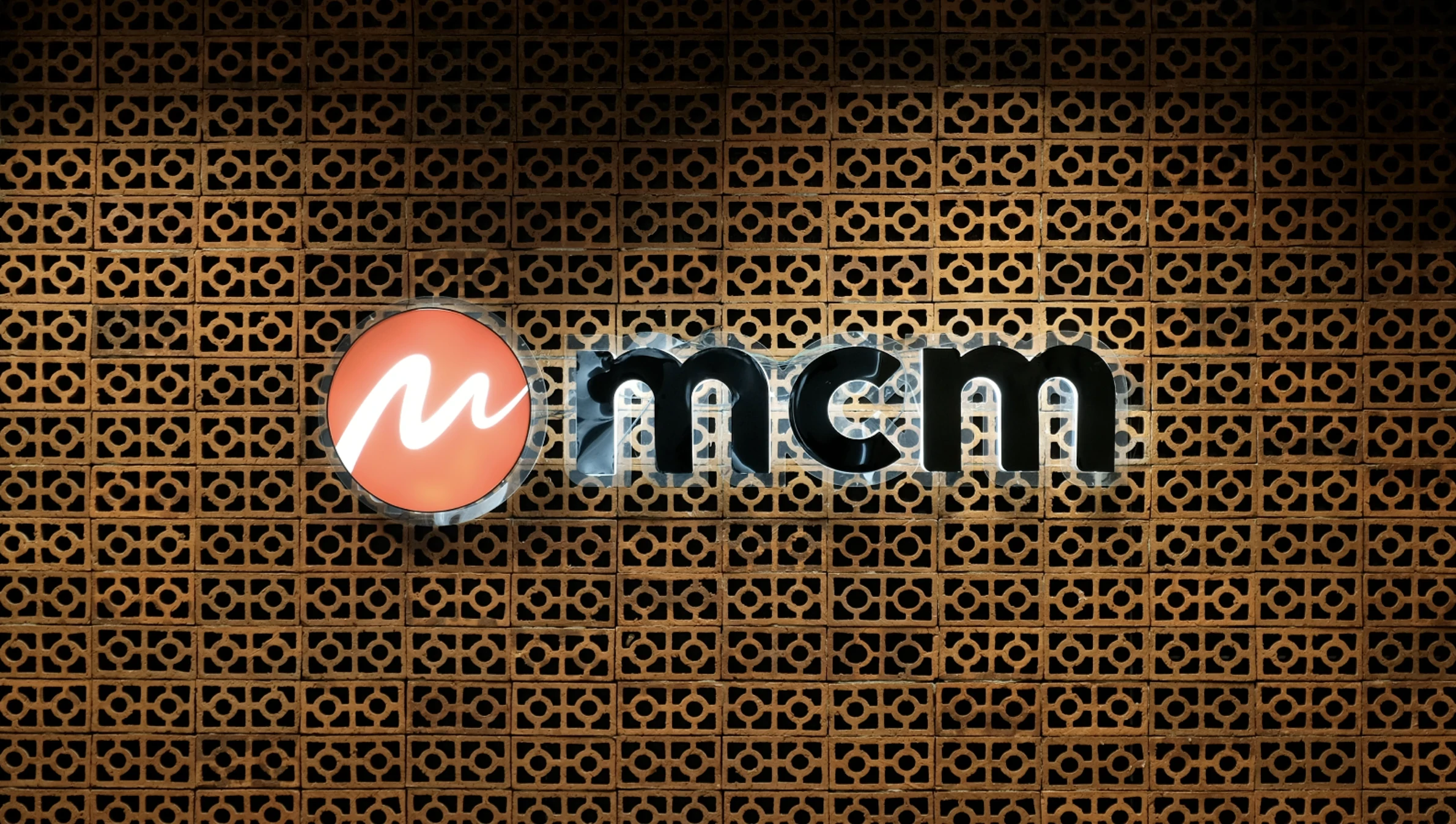 Company logo setup on the wall